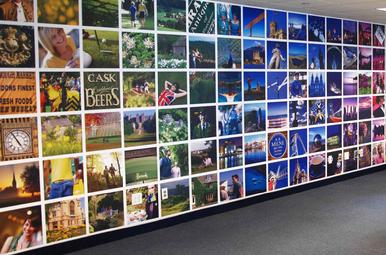 Wallpaper mural installed at Visit Britain office in New York